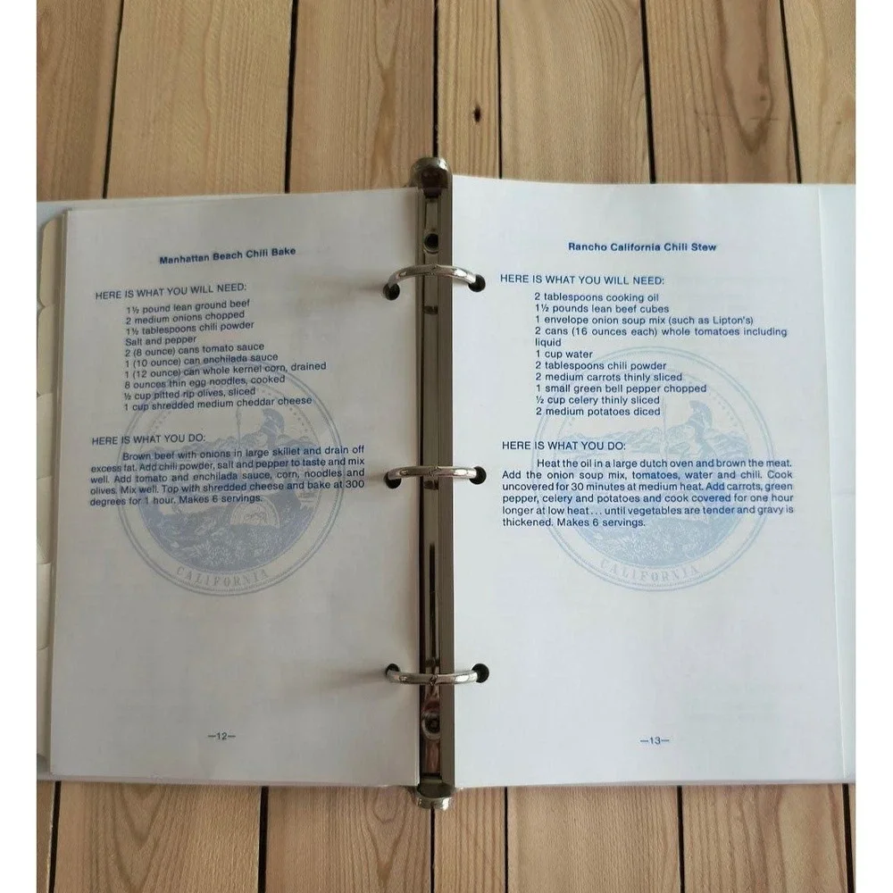 Chef Tom Wayman‎ California Cook Book Vintage Easel Binder 1981 Never Used